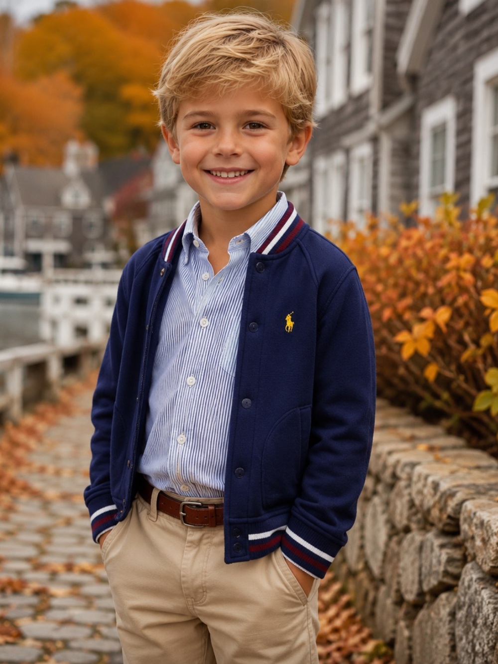 NWT Polo Ralph Lauren Boys Fleece Bomber Jacket Classic Preppy - Picture 2 of 9